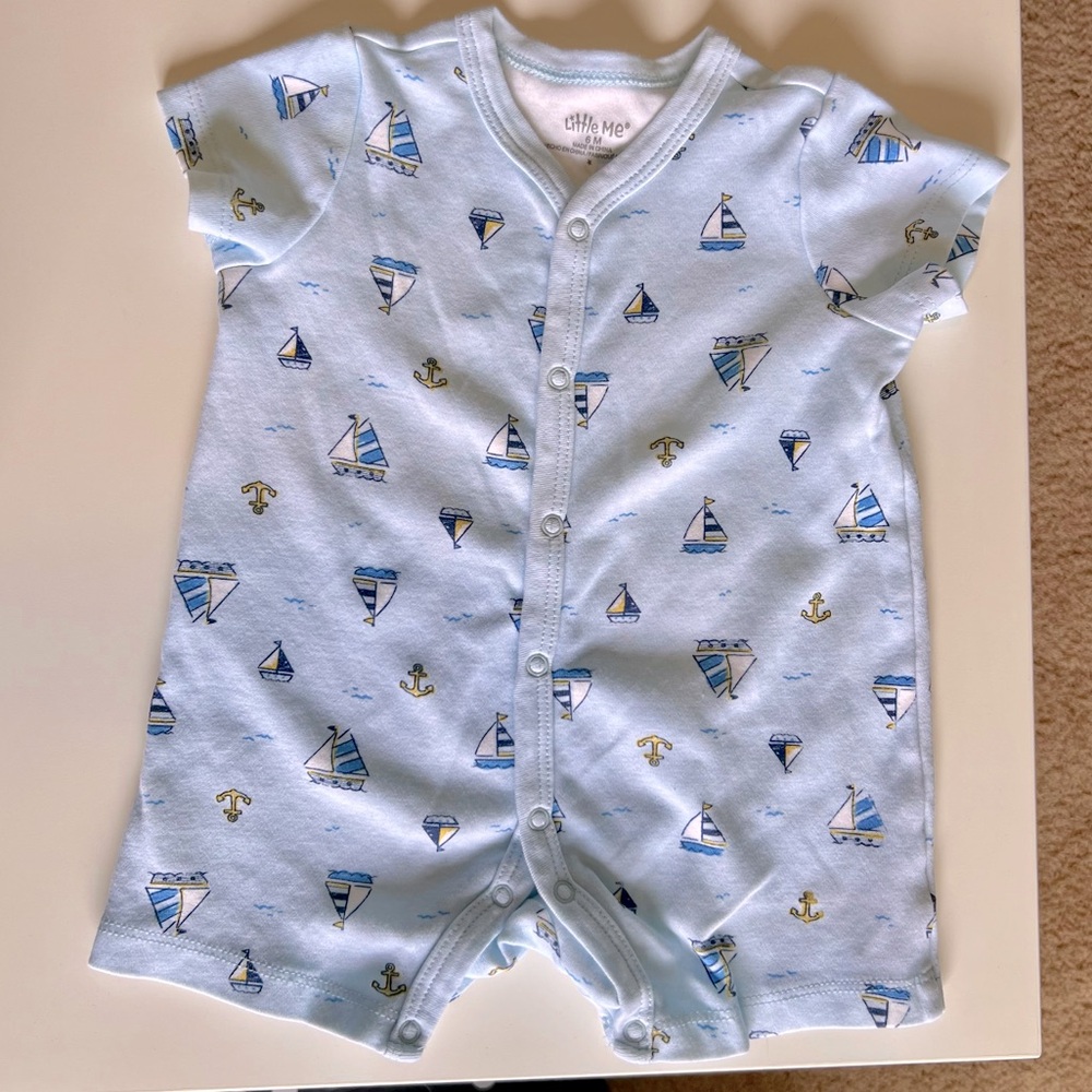 Sailboat Print Romper
